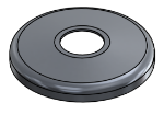 Picture of #SCF100-AL - ALUMINUM 1" TUBE SNAP COVER FLANGE