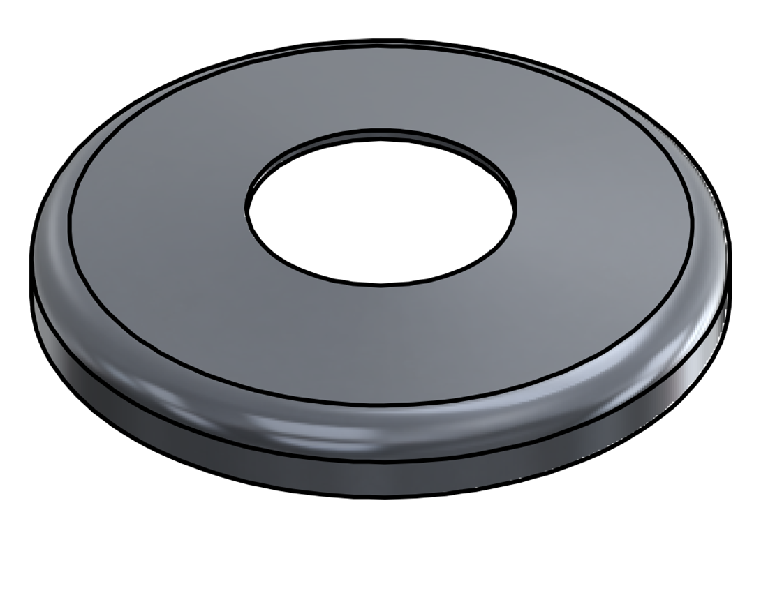 Picture of #SCF125-AL - ALUMINUM 1 1/4" TUBE SNAP COVER FLANGE