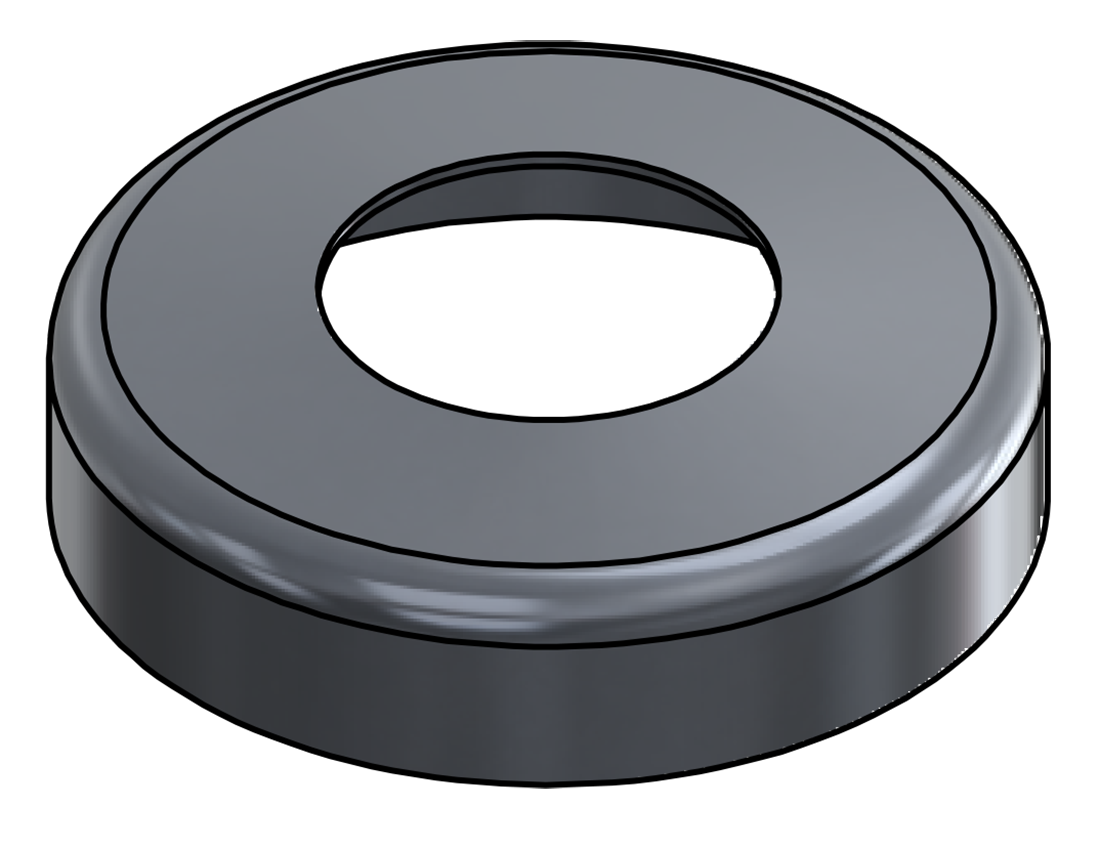 Picture of #SCF150-AL - ALUMINUM 1 1/2" TUBE SNAP COVER FLANGE