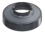 Picture of #RSCF150-AL - ALUMINUM 1-1/2" TUBE RAISED SNAP COVER FLANGE