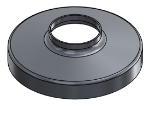 Picture of #RSCF166-AL - ALUMINUM 1-1/4" PIPE RAISED SNAP COVER FLANGE