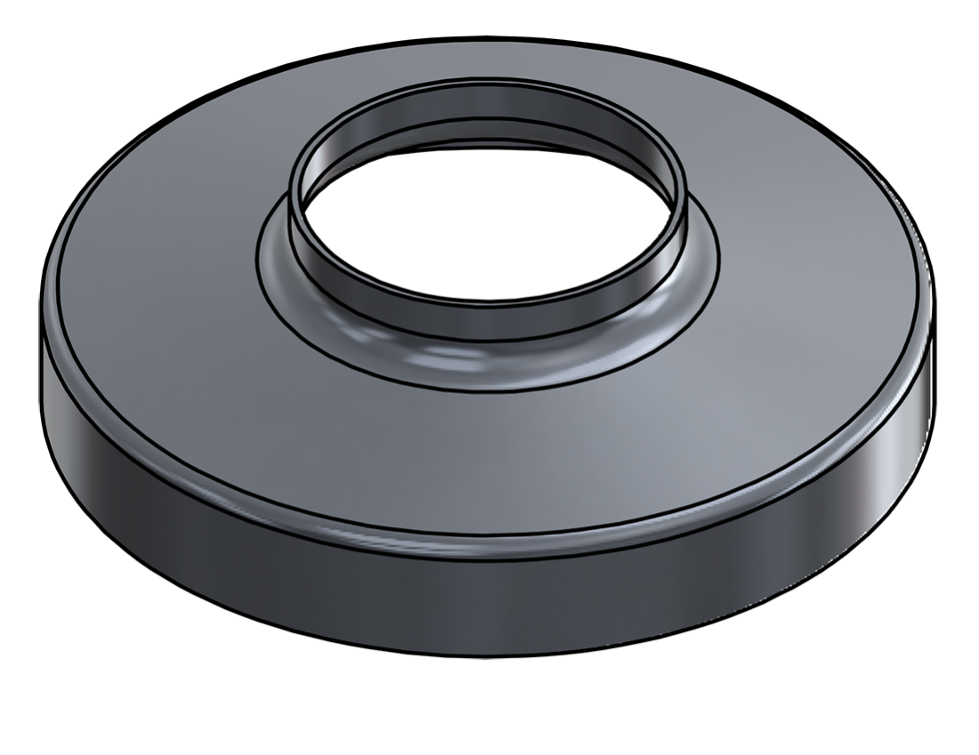 Picture of #RSCF190-AL - ALUMINUM 1-1/2" PIPE RAISED SNAP COVER FLANGE