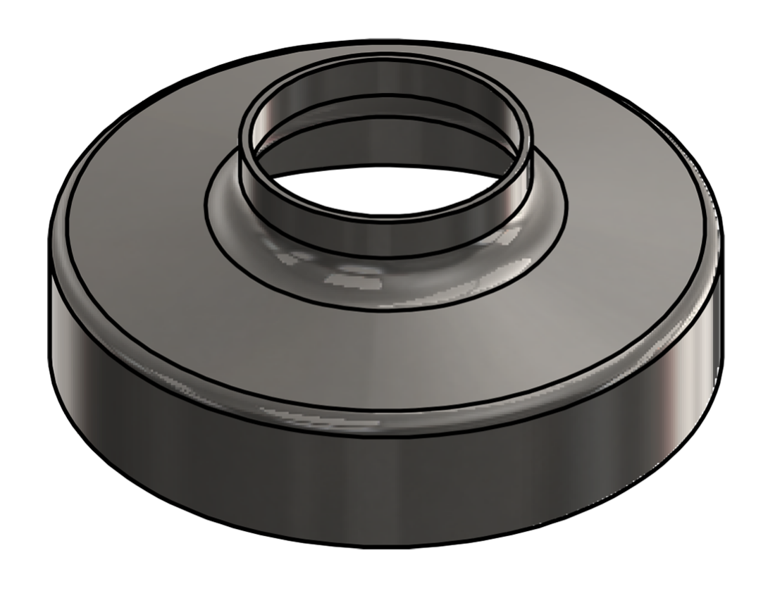 Picture of #RSCF132-SS - STAINLESS STEEL 1" PIPE RAISED SNAP COVER FLANGE