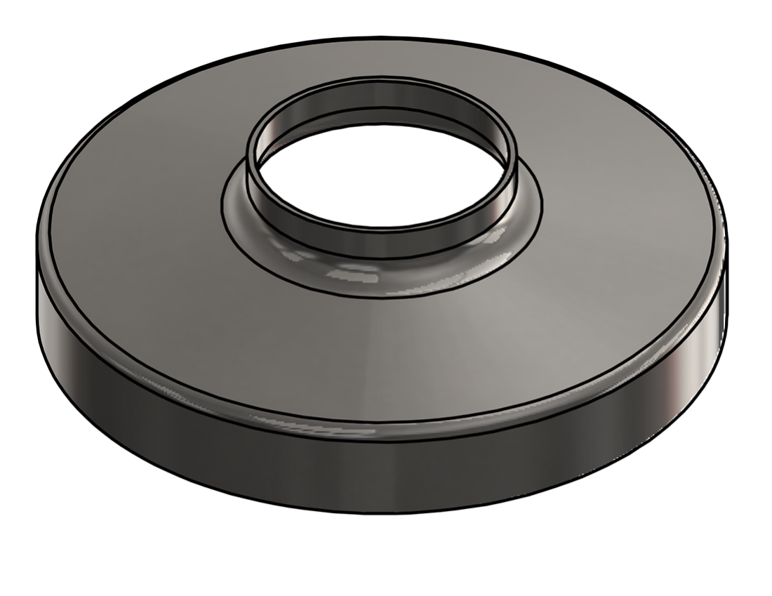 Picture of #RSCF166-SS - STAINLESS STEEL 1-1/4" PIPE RAISED SNAP COVER FLANGE