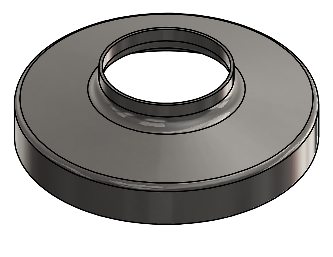 Picture of #RSCF190-SS - STAINLESS STEEL 1-1/2" PIPE RAISED SNAP COVER FLANGE