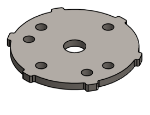 Picture of #SCB050 - STEEL 1/2" TUBE SNAP COVER FLANGE BASE