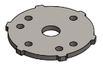 Picture of #SCB063 - STEEL 5/8" TUBE SNAP COVER FLANGE BASE