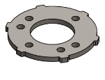 Picture of #SCB150 - STEEL 1 1/2" TUBE SNAP COVER FLANGE BASE