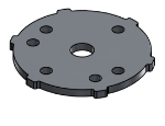 Picture of #SCB050-AL - ALUMINUM 1/2" TUBE SNAP COVER FLANGE BASE