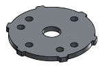 Picture of #SCB063-AL - ALUMINUM 5/8" TUBE SNAP COVER FLANGE BASE
