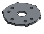 Picture of #SCB075-AL - ALUMINUM 3/4" TUBE SNAP COVER FLANGE BASE