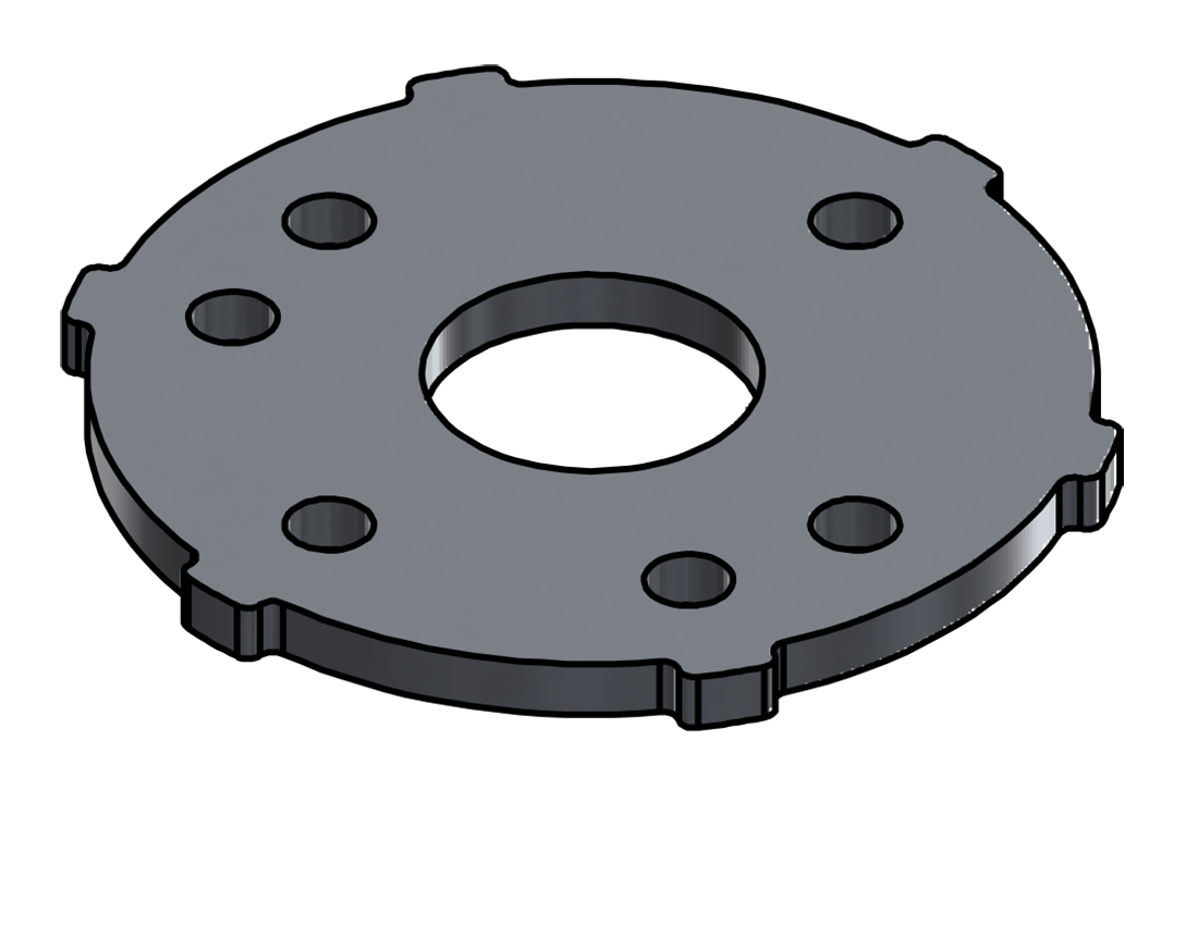 Picture of #SCB100-AL - ALUMINUM 1" TUBE SNAP COVER FLANGE BASE
