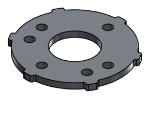 Picture of #SCB125-AL - ALUMINUM 1 1/4" TUBE SNAP COVER FLANGE BASE