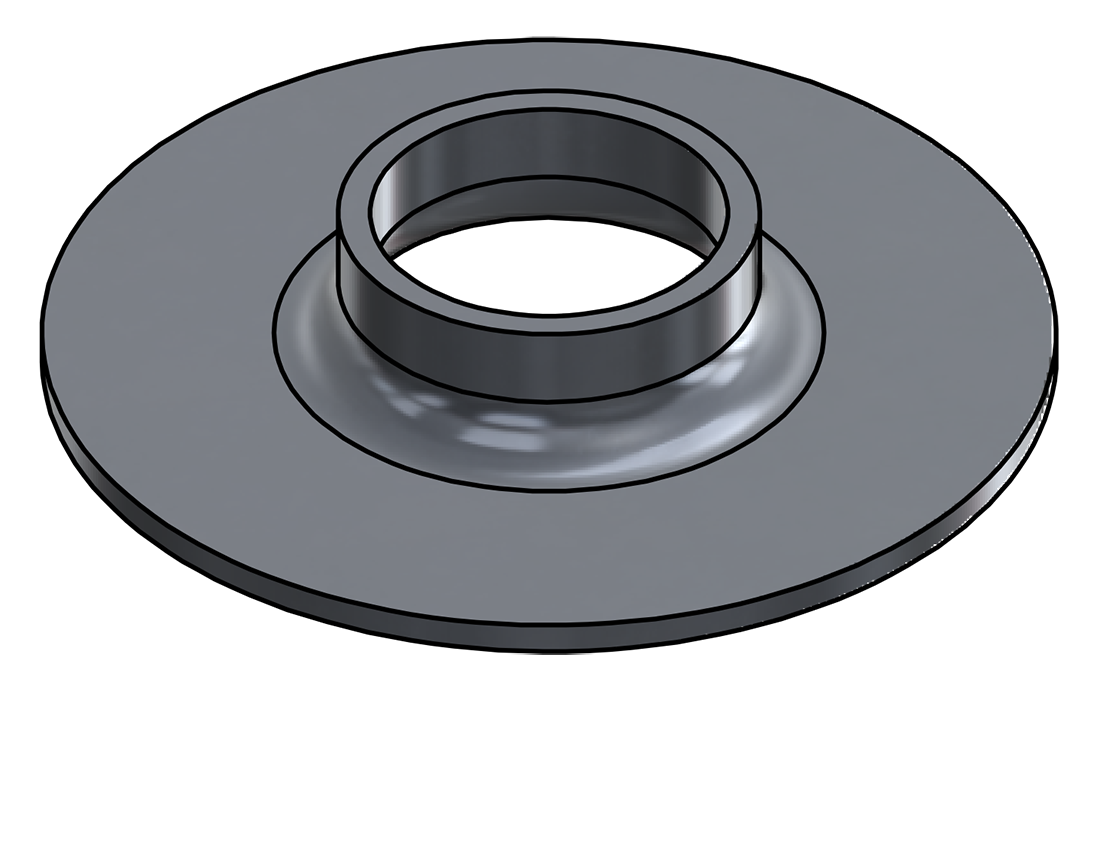 Picture of #XFF1500-AL - ALUMINUM 1-1/2" TUBE EXTRA HEAVY FLAT FLANGE