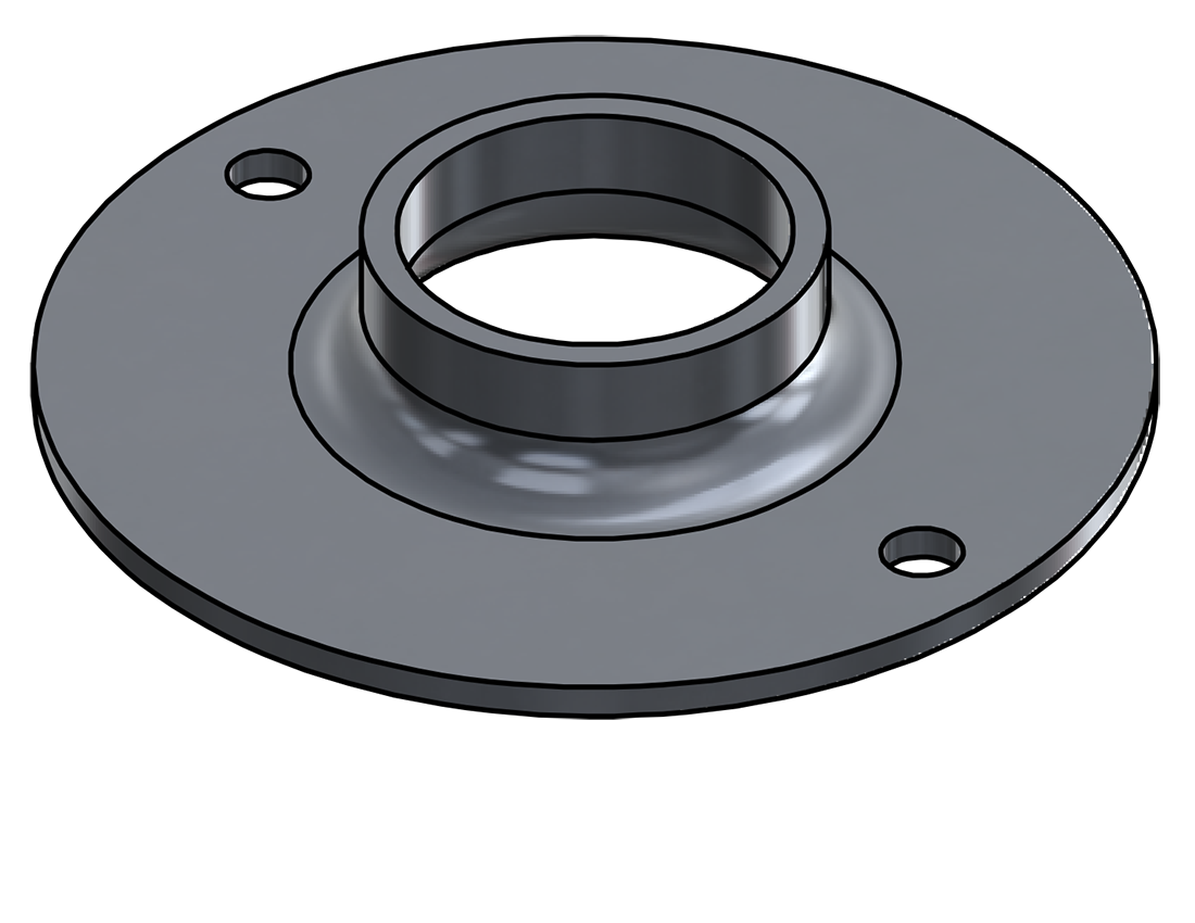Picture of #XFF1502-AL - ALUMINUM 1-1/2" TUBE EXTRA HEAVY FLAT FLANGE