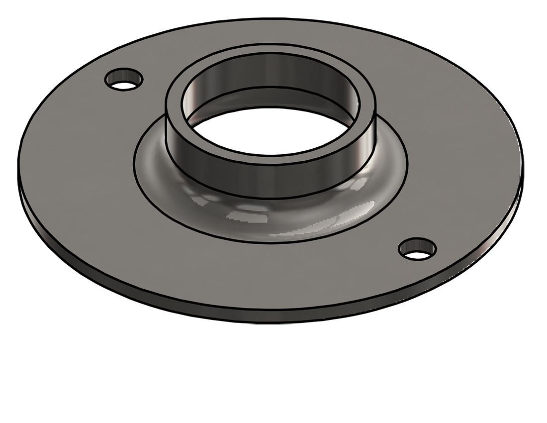 Picture of #XFF1502-SS - STAINLESS STEEL 1-1/2" TUBE EXTRA HEAVY FLAT FLANGE