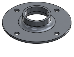 Picture of #XFF1504-AL - ALUMINUM 1-1/2" TUBE EXTRA HEAVY FLAT FLANGE