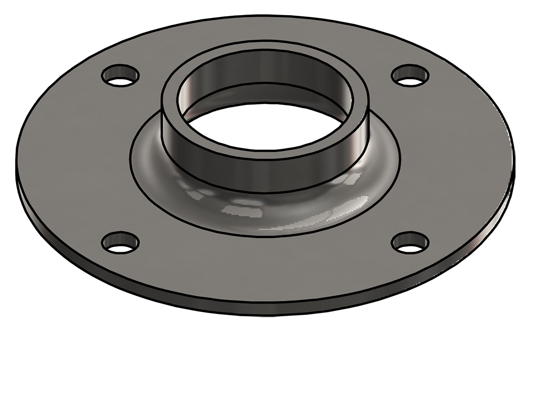 Picture of #XFF1504-SS - STAINLESS STEEL 1-1/2" TUBE EXTRA HEAVY FLAT FLANGE