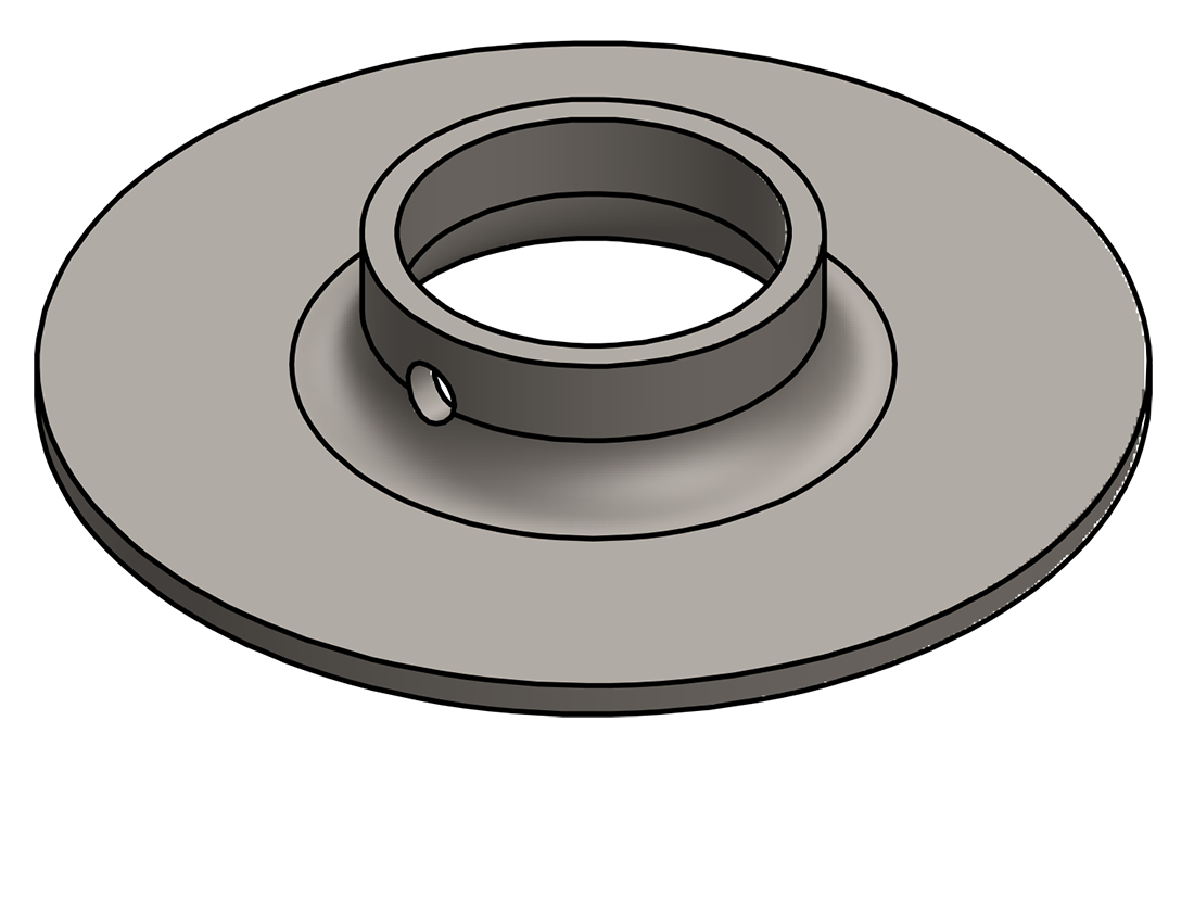 Picture of #XFF1505 - STEEL 1-1/2" TUBE EXTRA HEAVY FLAT FLANGE