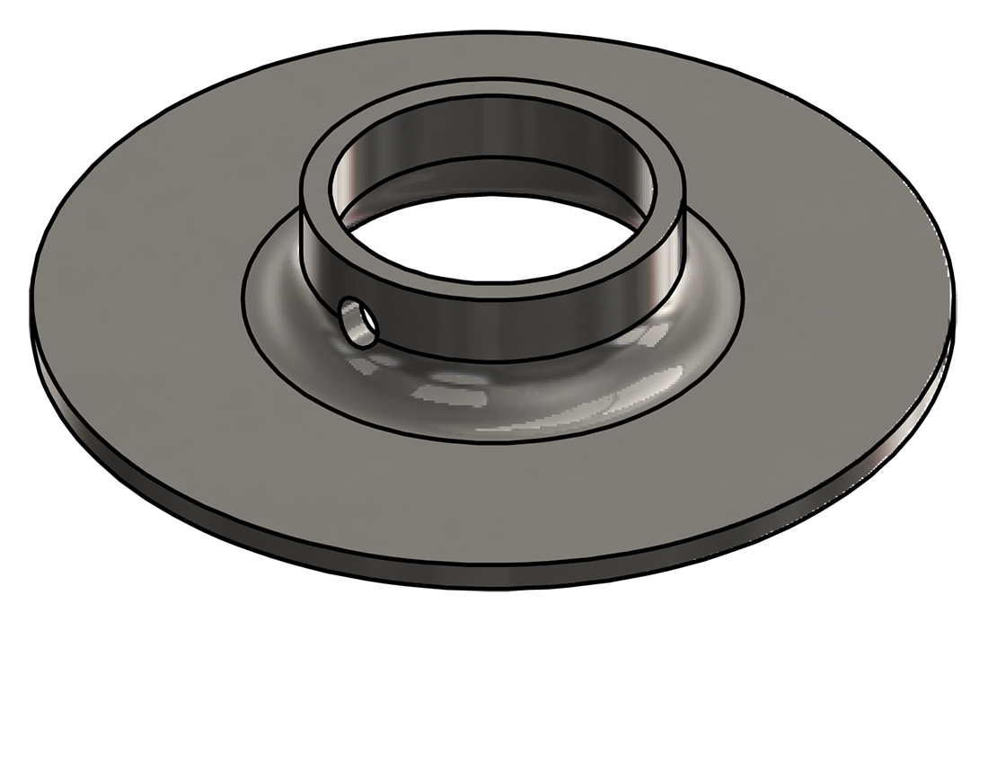 Picture of #XFF1505-SS - STAINLESS STEEL 1-1/2" TUBE EXTRA HEAVY FLAT FLANGE