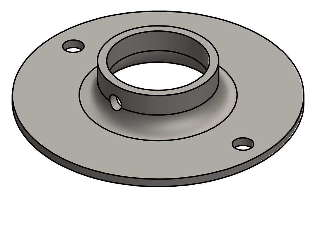 Picture of #XFF1506 - STEEL 1-1/2" TUBE EXTRA HEAVY FLAT FLANGE