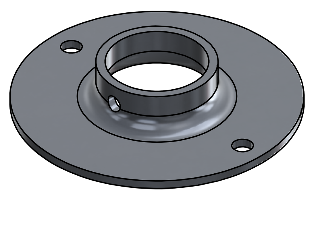 Picture of #XFF1506-AL - ALUMINUM 1-1/2" TUBE EXTRA HEAVY FLAT FLANGE
