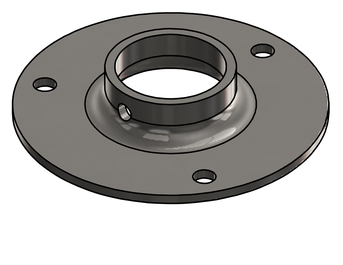 Picture of #XFF1507-SS - STAINLESS STEEL 1-1/2" TUBE EXTRA HEAVY FLAT FLANGE