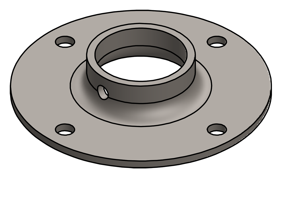 Picture of #XFF1508 - STEEL 1-1/2" TUBE EXTRA HEAVY FLAT FLANGE