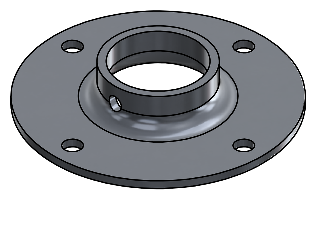 Picture of #XFF1508-AL - ALUMINUM 1-1/2" TUBE EXTRA HEAVY FLAT FLANGE