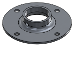 Picture of #XFF1508-AL - ALUMINUM 1-1/2" TUBE EXTRA HEAVY FLAT FLANGE