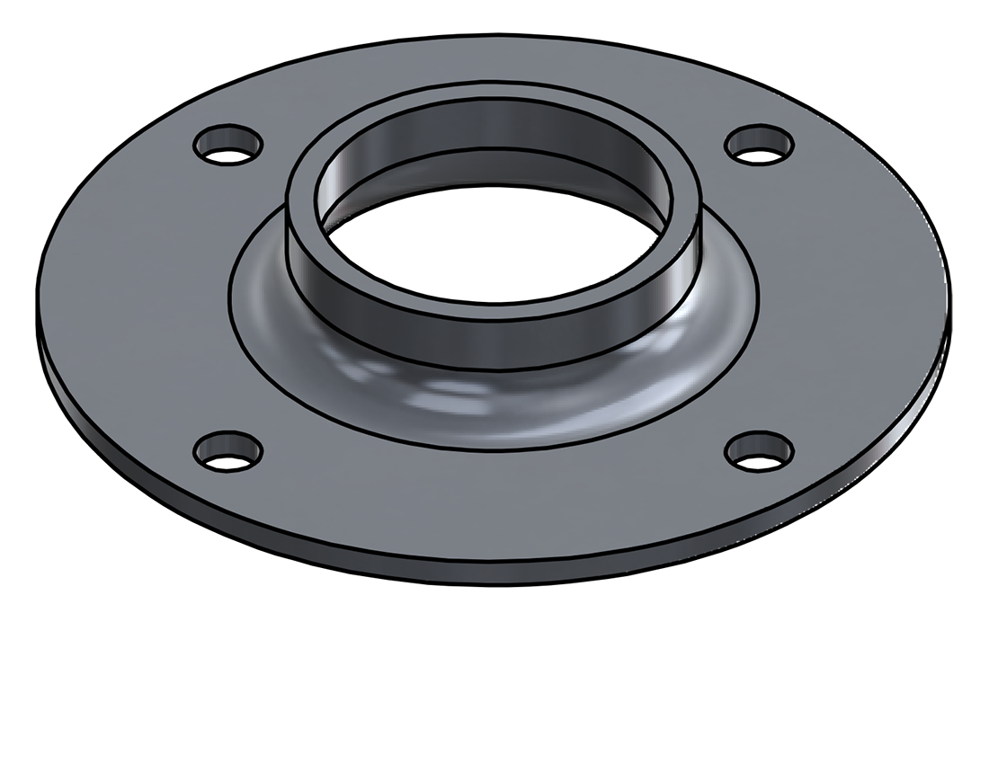 Picture of #XFF1664-AL - ALUMINUM 1-1/4" PIPE EXTRA HEAVY FLAT FLANGE