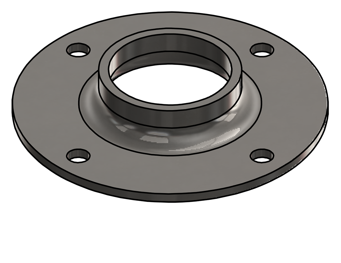 Picture of #XFF1664-SS - STAINLESS STEEL 1-1/4" PIPE EXTRA HEAVY FLAT FLANGE