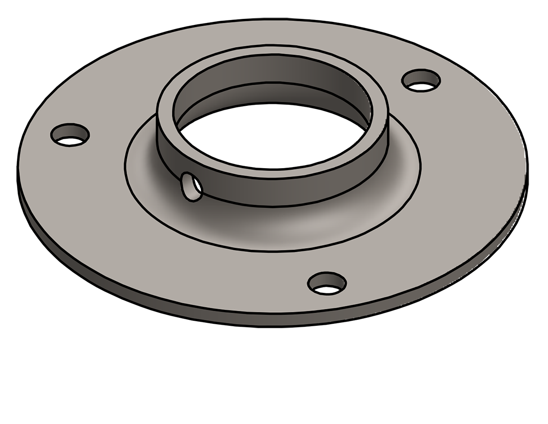 Picture of #XFF1667 - STEEL 1-1/4" PIPE EXTRA HEAVY FLAT FLANGE