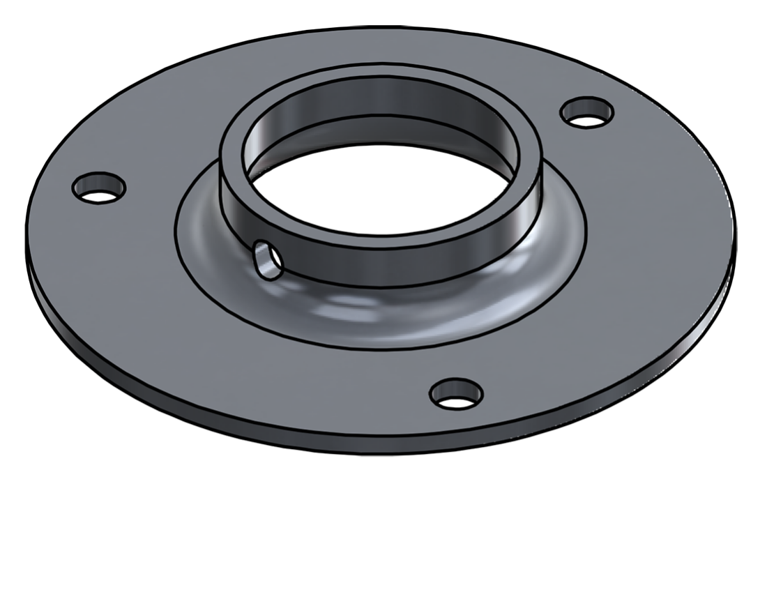 Picture of #XFF1667-AL - ALUMINUM 1-1/4" PIPE EXTRA HEAVY FLAT FLANGE