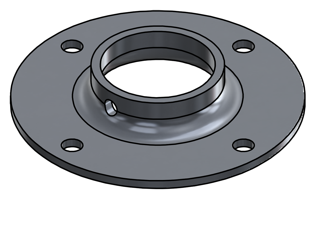 Picture of #XFF1668-AL - ALUMINUM 1-1/4" PIPE EXTRA HEAVY FLAT FLANGE