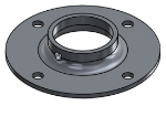 Picture of #XFF1668-AL - ALUMINUM 1-1/4" PIPE EXTRA HEAVY FLAT FLANGE