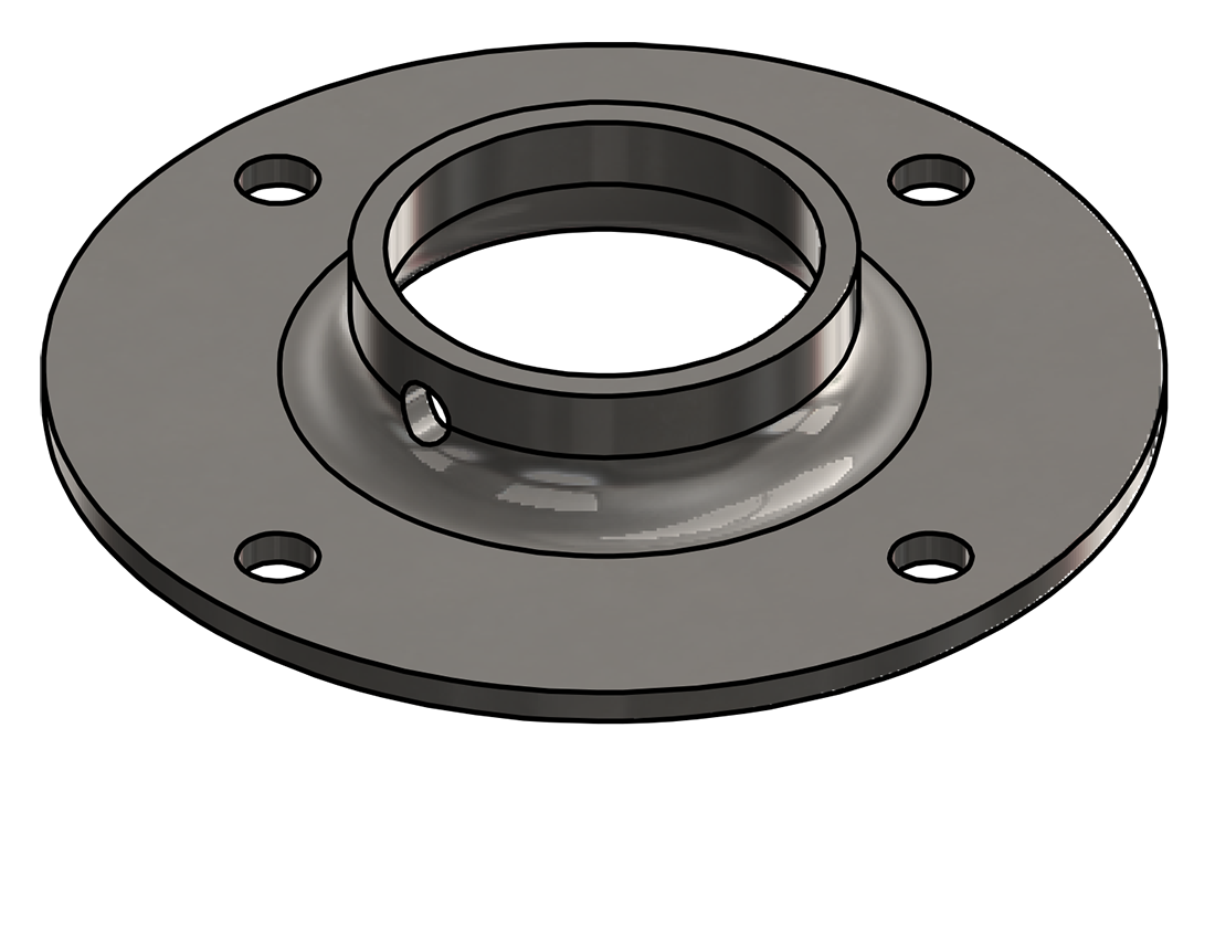 Picture of #XFF1668-SS - STAINLESS STEEL 1-1/4" PIPE EXTRA HEAVY FLAT FLANGE