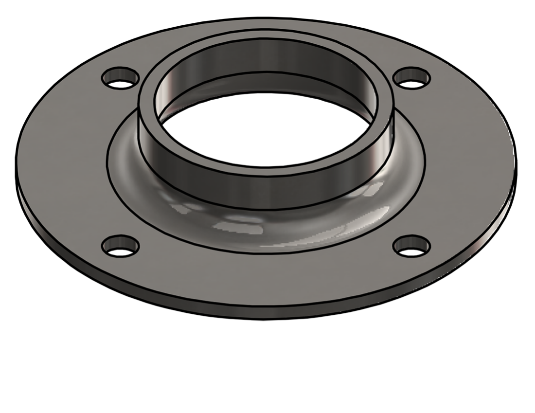 Picture of #XFF1904-SS - STAINLESS STEEL 1-1/2" PIPE EXTRA HEAVY FLAT FLANGE