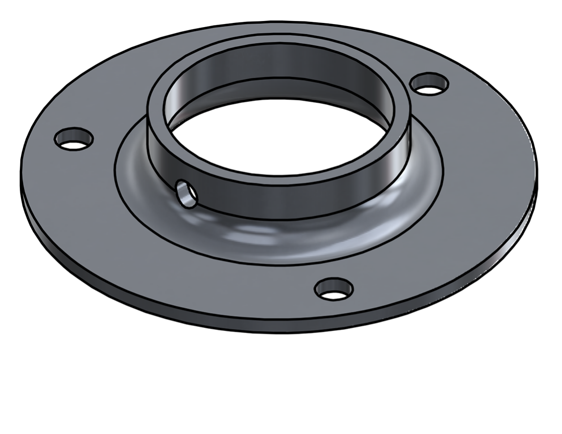 Picture of #XFF1907-AL - ALUMINUM 1-1/2" PIPE EXTRA HEAVY FLAT FLANGE