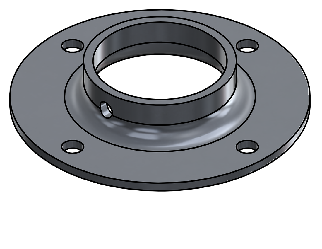 Picture of #XFF1908-AL - ALUMINUM 1-1/2" PIPE EXTRA HEAVY FLAT FLANGE