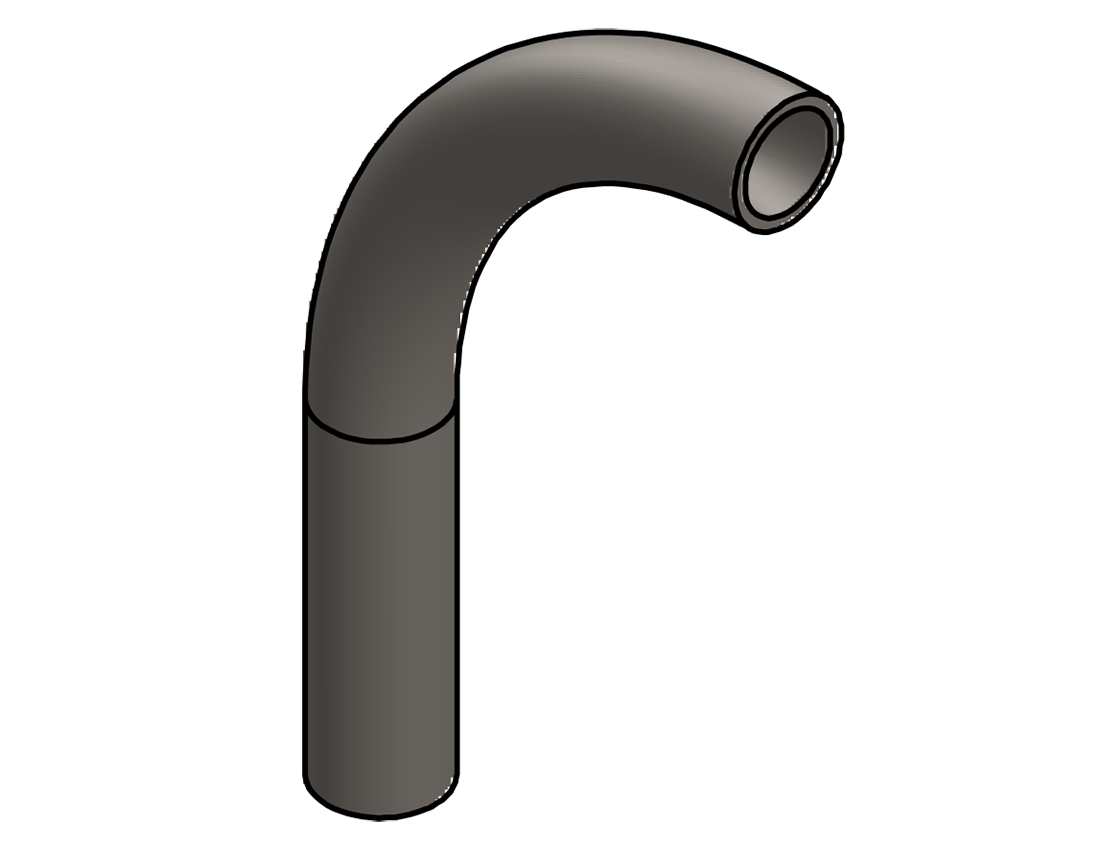 Picture of #356 - STEEL 1" PIPE 90° ELBOW W/ 1 TANGENT 5" C.L.R.