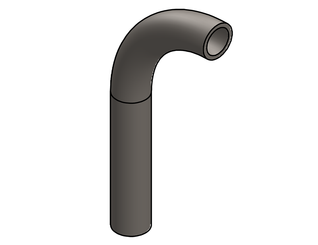 Picture of #4136 - STEEL 1" TUBE 90° ELBOW W/ 1 TANGENT 3" C.L.R.