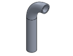 Picture of #1226 - ALUMINUM 3/4" PIPE 90° ELBOW W/ 1 TANGENT 2.5" C.L.R.