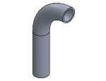 Picture of #1336 - ALUMINUM 1" PIPE 90° ELBOW W/ 1 TANGENT 3" C.L.R.