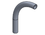 Picture of #1376 - ALUMINUM 1" PIPE 90° ELBOW W/ 1 TANGENT 7" C.L.R.
