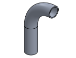 Picture of #1446 - ALUMINUM 1 1/4" PIPE 90° ELBOW W/ 1 TANGENT 4" C.L.R.