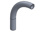 Picture of #1486 - ALUMINUM 1 1/4" PIPE 90° ELBOW W/ 1 TANGENT 8" C.L.R.