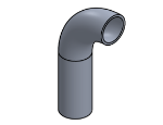 Picture of #1536 - ALUMINUM 1 1/2" PIPE 90° ELBOW W/ 1 TANGENT 3" C.L.R.