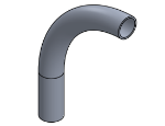 Picture of #1586 - ALUMINUM 1 1/2" PIPE 90° ELBOW W/ 1 TANGENT 8" C.L.R.