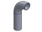 Picture of #1646 - ALUMINUM 2" PIPE 90° ELBOW W/ 1 TANGENT 4" C.L.R.